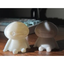 ADA 3D Baymax 6 Süper Kahraman Sevimli Beyaz Şişman Robot Figürlü Minimalist Mekanik Klavye Tuşu Hediye