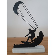 Kite Sörf Sporcusu Dekoratif Heykel