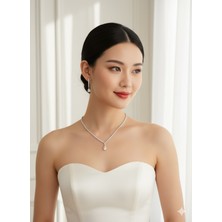 Shopidik Işıltılı Damla Taş Detaylı Abiye Takı Seti: Mezuniyet Balosu ve Düğünler Için Mükemmel Uyum