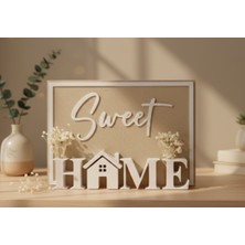 Antilop Sweet Home Yazılı Dekoratif Pano – Modern Ev & Duvar Dekoru 3D Baskı