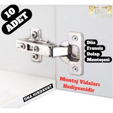 Dna Hırdavat Düz Menteşe Frensiz Dolap Menteşesi