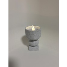 Neoklasik Küre Kaideli Tealight Mumluk (Zarif Tasarım - 3D Baskı - Pla Malzeme)