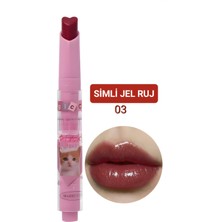 Simli Jel Ruj – Cam Parlak Görünüm | Kalp Uçlu Akışkan Jel Doku - Yeni Seri