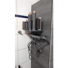 Morpiko Airwrap Multistyler ile Uyumlu Gri Stand, Düzenleyici Saç Şekillendirici Standı / Duvara Monte