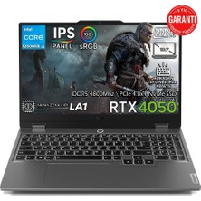 Lenovo Loq 15IAX9 Intel Core I5-12600HX 24GB 2tb SSD Geforce Rtx 4050 6gb (105W) 15.6" Fhd IPS Panel 144Hz Freedos Taşınabilir Bilgisayar 83GS00V1TR