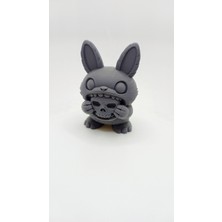 Tavşan Kostümlü Kuru Kafa Figür | 3D Baskı Pop Kültür Dekoratif Obje