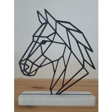 Geometrik At Başı Dekoratif Heykel