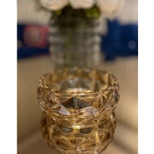 Decovio Bombeli Kristal Cam Küllük Kalın Şık ve Modern Kül Tablası 15 cm