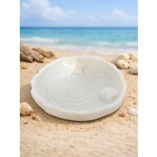 Dalga Desenli Deniz Temalı Dekoratif Sunumluk (3d Baskı)