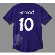 Alaturka Mix Luka Modric 2023-24 Sezon Real Madrid Mor Güllü Özel Tasarımlı Yetişkin Forması