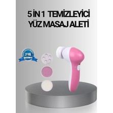 5 Başlıklı Yüz Masaj Aleti - Cilt Temizleme, Peeling, Siyah Nokta ve Gözenek Bakımı ( Lisinya )