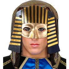 Hsc Bilişim Mısırlı Maskesi Lastik Atlı Firavun Maskesi 21X23 cm