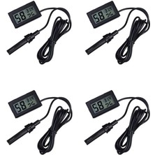 4 Adet Dijital Ekran Sıcaklık ve Nem Ölçer - Termometre Higrometre Kuluçka