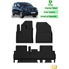 Hitaks Peugeot Rifter 2019 Sonrası Uyumlu Araca Özel 4d Havuzlu Oto Paspas