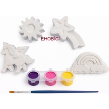 E Hobici Ehobici Taş Boyama Seti My Little Pony 3 Renk Akrilik Boya 5ml + Fırça