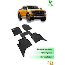 Hitaks Ford Ranger 2023 2024 2025 Uyumlu Araca Özel 4d Havuzlu Oto Paspas