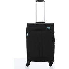 Mçs Baggaj Özel Üretim Ithal Seri Ultra Hafif ve Lüx Körüklü 360 C° Döner 4 Çiftli Teker Kumaş Valiz