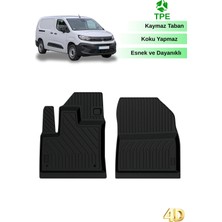 Hitaks Opel Combo Panelvan 2019+ ile Uyumlu 4d Havuzlu Oto Paspas Kapalı Kasa Ön Iki Parça