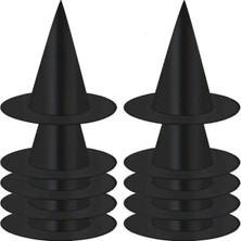 Ayder Timya 8 Adet Siyah Cadı Şapkası – Yetişkin ve Çocuk Kostüm Aksesuarı Polyester TG/Tmya1395 224456