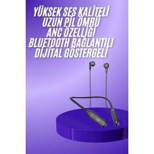 Genel Tedarik 60 Saat Kablolu Boyun Askılı Dijital Göstergeli Bluetooth Kulaklığı - EMTHBA5563-7365