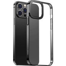 Miray Life Baseus Glitter iPhone 13 Pro Max 6.7inç Kılıf Renkli Kenar Şeffaf SILIKON-(5775)