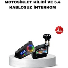Bluetooth 5.4 Intercom ve Alarmlı Disk Kilidi Seti Güçlü Ses ve Güvenlik - EMTHBA4518-5363