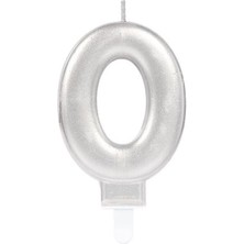 LaraTech 0 Rakamı Mum Gümüş Renk