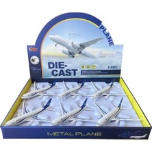 Mayf HW-180 2830 Blue Cb Işıklı Sesli Metal Yolcu Uçağı