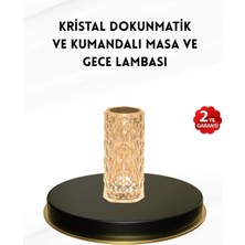 HERŞEYBURDAMODA Kristal Tasarımlı Rgb LED Gece Lambası – Kumandalı, Renk Değiştiren Dekoratif Işık