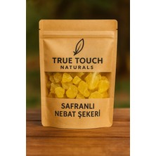 True Touch Naturals Safranlı Nebat Şekeri 200gr. ( Kaya Şekeri - Nöbet Şekeri - Kristal Şeker - Taş Şeker )