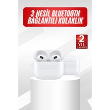 HERŞEYBURDAMODA 3.nesil Ios Android Uyumlu Bluetooth 5.0 Beyaz Çağrı Cevaplama