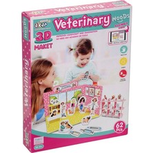 Popüler Sepet Veteriner Maket 3 Boyutlu Puzzle