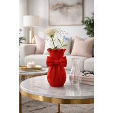 Mir Store Kurdele Detaylı Dekoratif Vazo | Modern & Şık Ev Aksesuarı | Çiçeklik