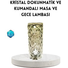 HERŞEYBURDAMODA Kristal Rgb LED Masa Lambası – Renkli Kumandalı Işık, Dekoratif ve Enerji Tasarruflu