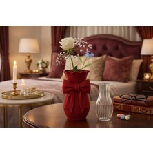 Mir Store Kurdele Detaylı Dekoratif Vazo | Modern & Şık Ev Aksesuarı | Çiçeklik