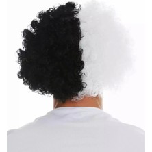 SHC4200 Bfs Siyah Beyaz Kıvırcık Afro Bonus Peruk Taraftar Bonus Saç