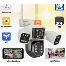 Avenir Krntech Wi-Fi Akıllı Ip ve Kablolu Çift Başlıklı 3 Lens 3 Kameralı 12 Mega Piksel