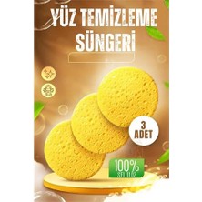 SHC4200 Bfs Makyaj Temizlik Pedi Cilt Temizlik Süngeri Doğal Selülöz 3 Adet