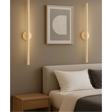 Netzy Sahara Glow Sahra Işıltısı 70CM Modern Kablosuz Pilli LED Aplik Montajsız Duvar Lambası Pil Dahil