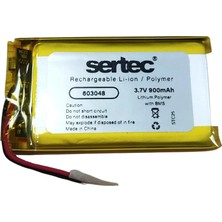 Eco Port Sertec 603048 3.7V 900 Mah Li-Polymer Pil (DEVRELI/1.5A)