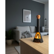 Elana Design Şömine LED Dekoratif Mumluk | Masa Üstü Ambiyans Lambası (Led Mum Dahil)
