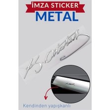 SHC4200 Bfs Metal 8.5 cm Atatürk Imzası Sticker