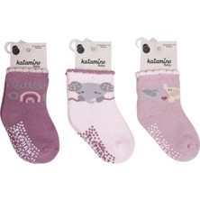 SHC4200 Bfs Katamino Mirselin Abs'li Havlu Kız Bebek Soket Çorap K45892 Asorti