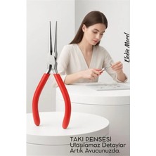 MiraLive Profesyonel Uzun Ince Sivri Uçlu Kargaburun Takı Pensesi 12 cm - Hassas Mücevherat Onarımı