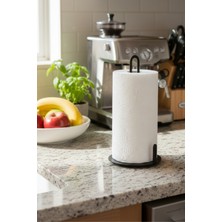 Grandmix Siyah Metal Kağıt Havlu Tutucu Tezgah Üstü Modern Kağıt Havluluk