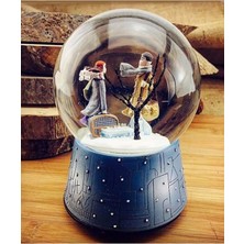 Gfc Life Store Müzikli Kar Küresi Kış Masalı Kar Küresi 16 cm Işıklı Büyük Boy