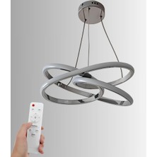 Gfc Life Store Renk Işıklı Lüks LED Avize Krom Gövde Yüksek Lümen Salon Oda Yatak Odası Mutfak Antre Avizesi