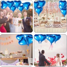 SHC4200 Bfs Metalize Parlak Kalp Şekilli Uçan Balon Folyo 18 Inç 45 cm 25 Adet