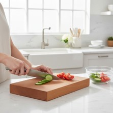 Qarqa ''HERKÜL SERİSİ'' Doğal Ceviz Profesyonel Kesme Tahtası -30X20X5 cm -Lazerle Kişiselleştirme