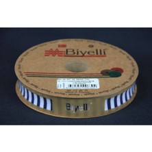 MiraLive Biye Kalın Çizgili Katlı F04 Lacivert 2 cm 25 Metre %65 Koton %35 Polyester